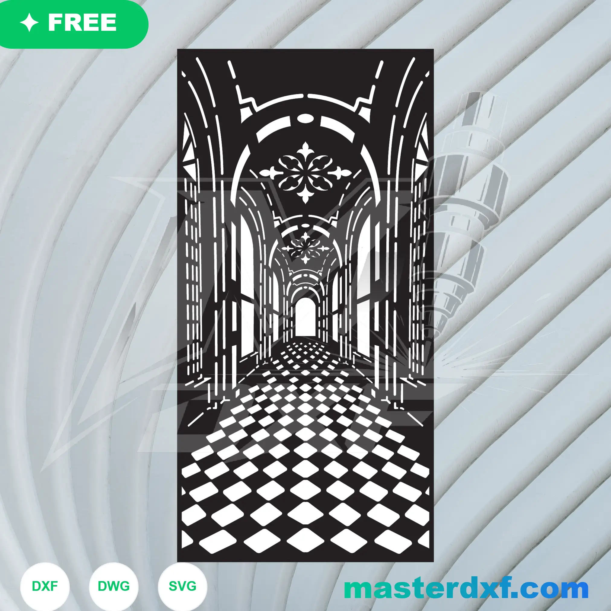 Vintage Baroque Ornamental Frame Vector File for CNC Cutting DXF File